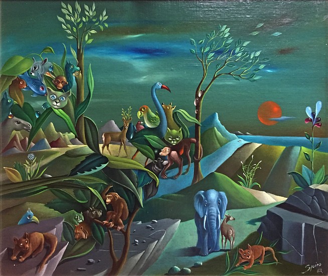 Georges Spiro, Jungle Fantasy
Oil on Canvasboard