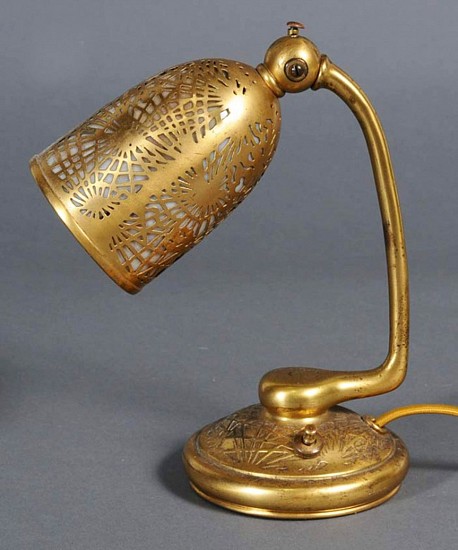 Louis Comfort Tiffany, Desk Lamp with Pine Needle Motif
1925, Gilt Bronze