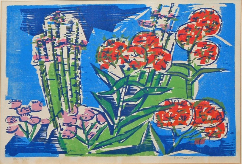 Werner Drewes, Ozark Flowers
Color Woodcut