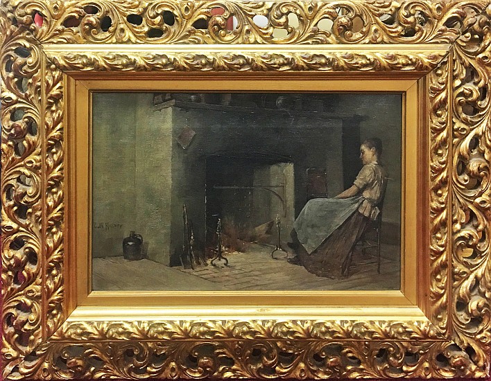 Paul Harney, Woman Seated at a Fireplace
Oil on Canvas