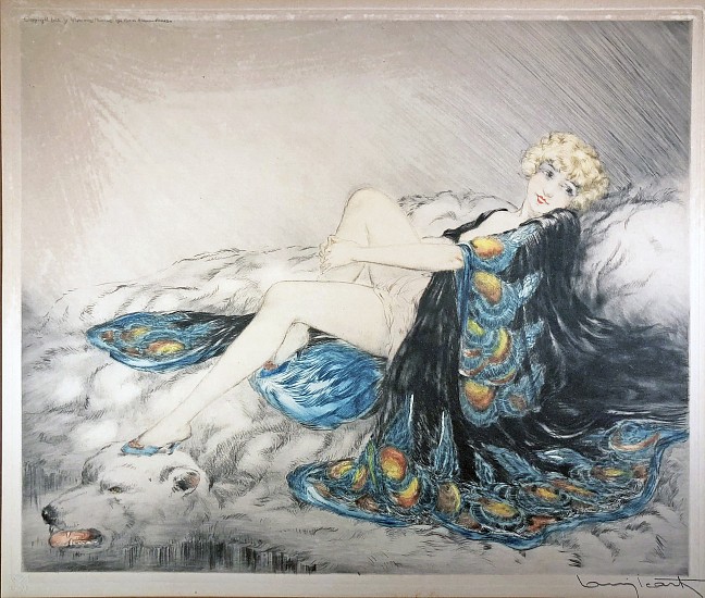 Louis Icart, La Robe De Chine (The Silk Robe)
1926, Aquatint Engraving