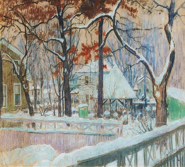Gustav Goetsch, Houses in Winter
Pastel on Paper