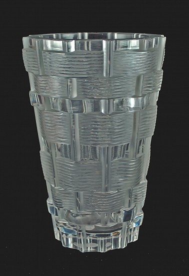 Lalique, Vase with Basket Weave Design
Glass