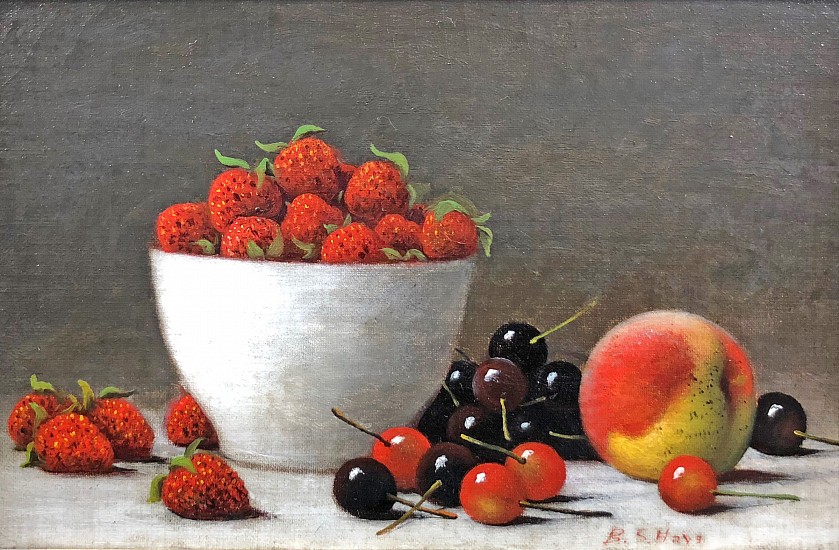 Barton Hays, Still Life of Strawberries and Cherries
Oil on Canvas