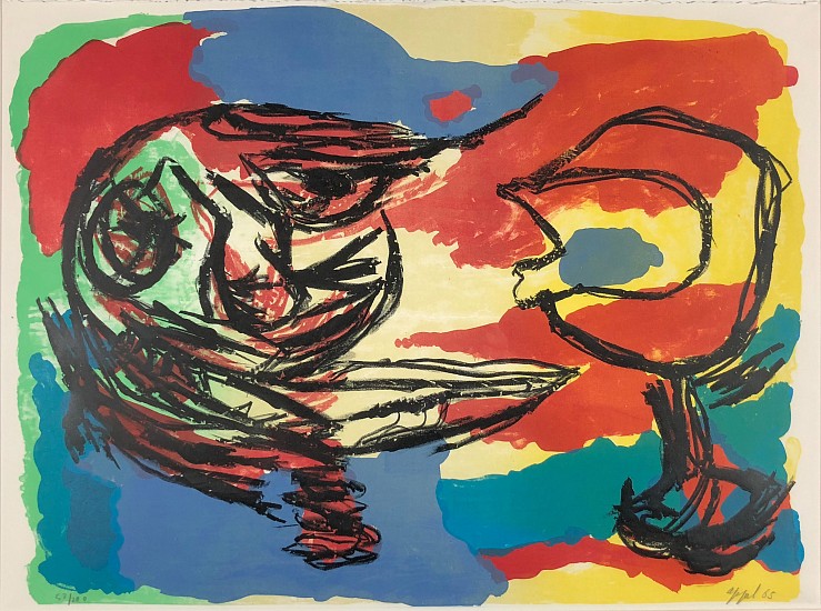 Karel Appel, Two Animals
1966, Color Lithograph