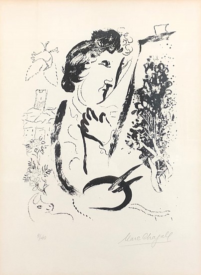 Marc Chagall, Artist at Easel
Lithograph