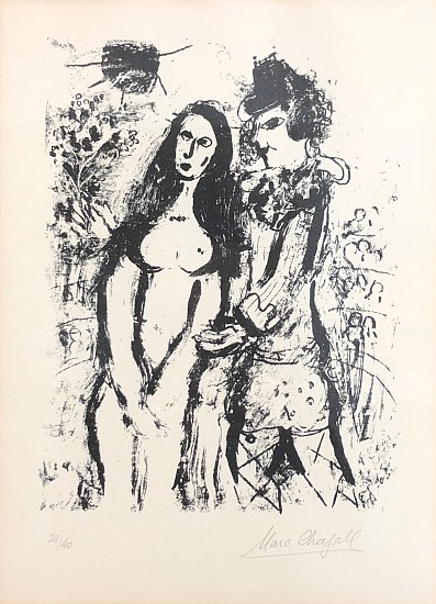 Marc Chagall, Clown and Nude
Lithograph