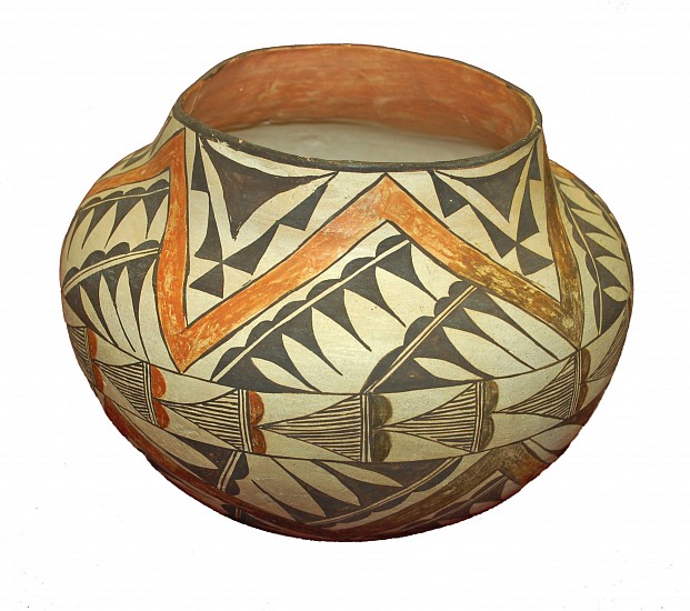 Acoma Pueblo, Pot with Striped Heart Pattern
Earthenware