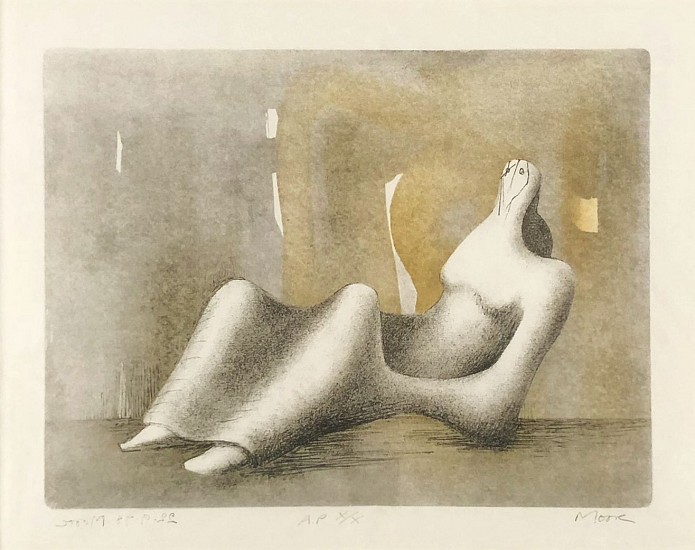 Henry Moore, Reclining Figure, Dawn
1978, Lithograph