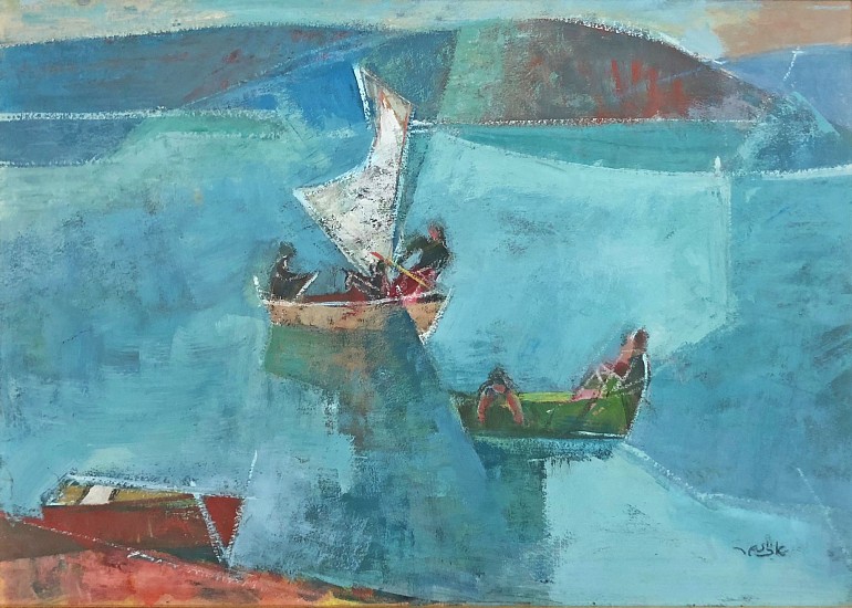 Yaakov (Jacob) Eisenscher, Three Boats
Gouache