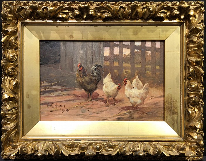 Paul Harney, One Brown and Three White Chickens
1909, Oil on Board