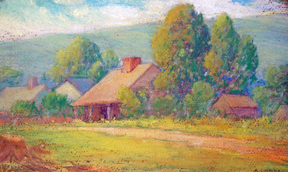 Angelo Corrubia, Cottage Along the Path
Pastel on Paper