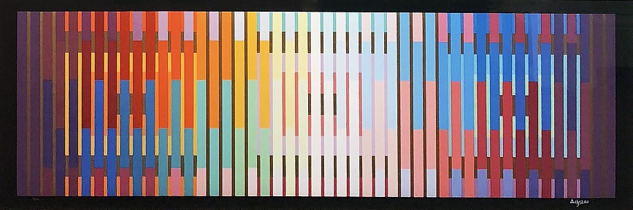 Yaacov Gipstein Agam, Abstract Purple, Blue, Greens
Serigraph