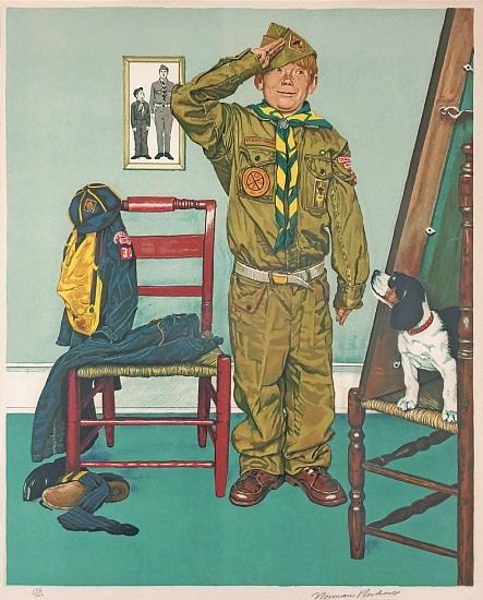 Norman Percevel Rockwell, Can't Wait
1972, Color Lithograph