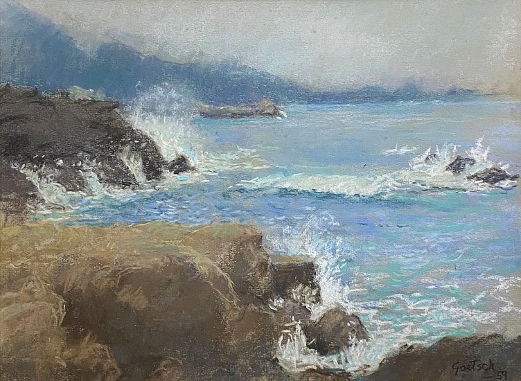 Gustav Goetsch, Rocks and Surf, Carmel
1959, Pastel