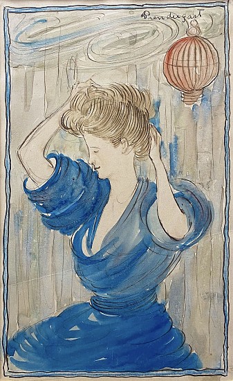 Maurice Brazil Prendergast, Woman Arranging Her Hair
c. 1894-95, Pencil, Pen, Watercolor