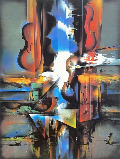 Leonardo M Nierman, (Violin) Musical Abstract
Color Lithograph