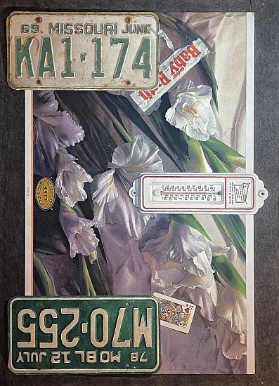 Kent Addison, Irises, Baby Ruth( Trompe-l'Å“il Still Life)<br />
Watercolor