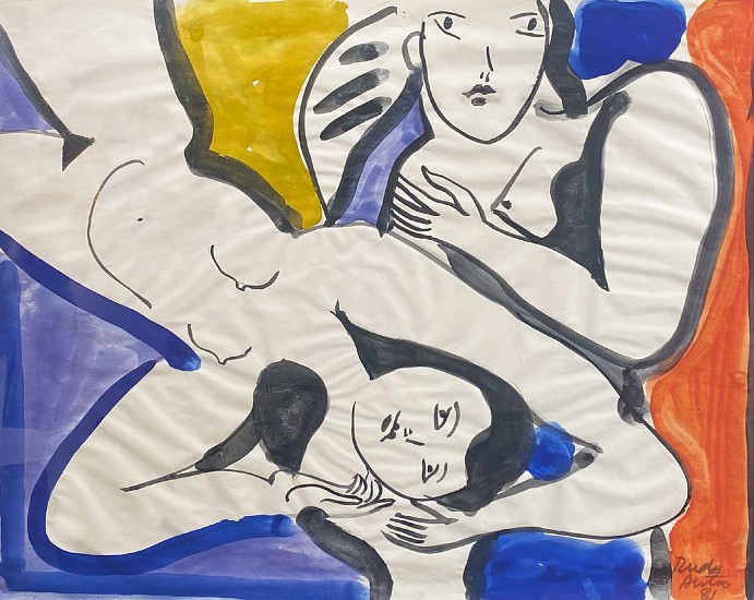 Rudy Autio, Jocelyn with Friend
1981, Watercolor