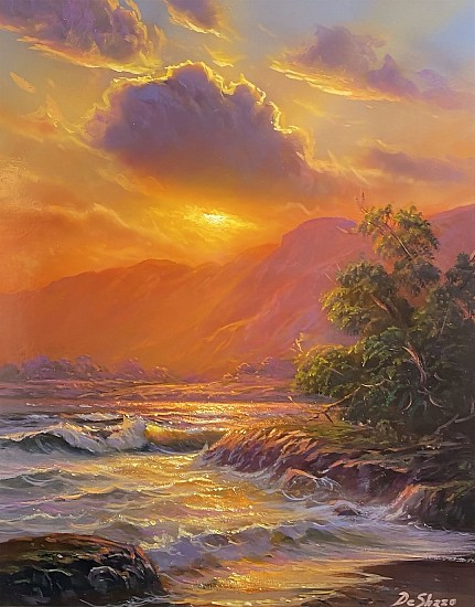 William De Shazo, Coastal Sunset
Oil on Panel