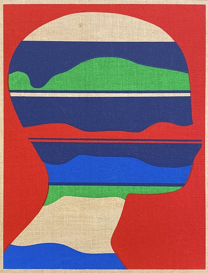 Ernest Tino Trova, Landscape Profile Against Red
Silkscreen on Linen
