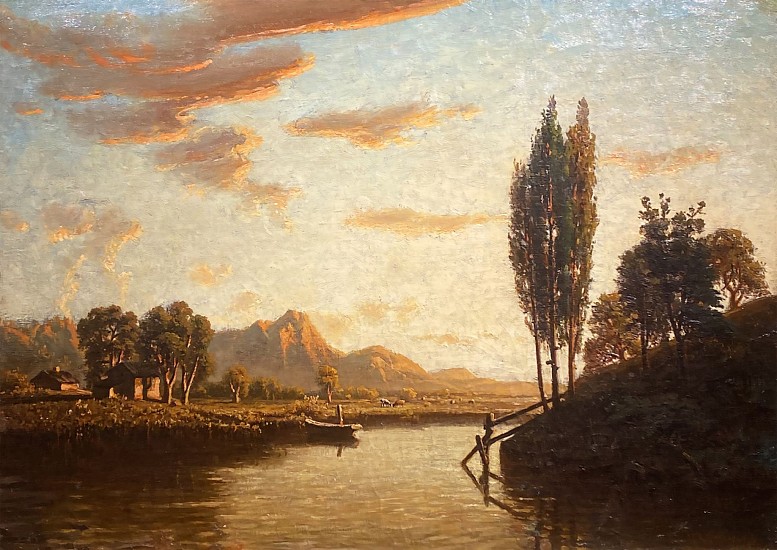 William Lewis Marple, Along the Russian River, California, San Fernando Valley
1880, Oil on Canvas