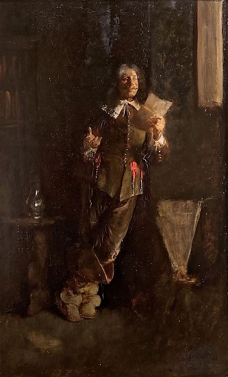 Louis-Edmond Mettling, Monsieur lisant Á  la lumière de la fenÁªtre
Oil on Panel