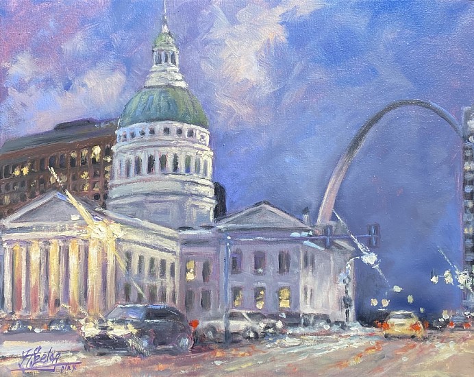 Irek Szelag, St. Louis Courthouse, Early Evening
Oil on Canvas