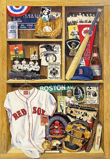 Don Langeneckert, Boston Red Socks
1988, Mixed Media, Tempera, Gouache and Collage