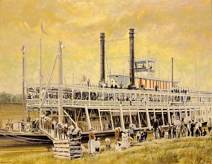 Don Langeneckert, Steamboat, St. Paul
1976, Acrylic on Illustration Board