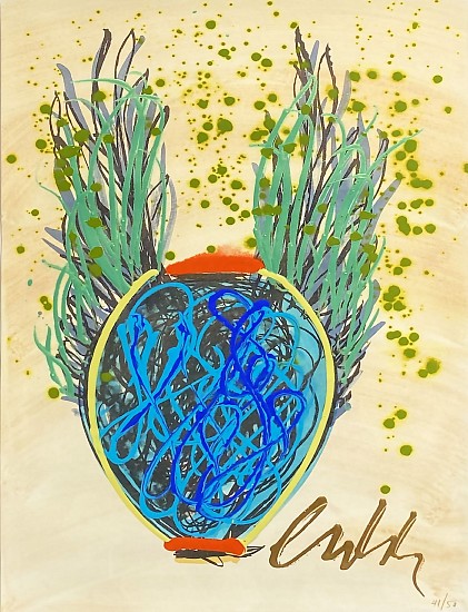 Dale Chihuly, Bozeman Blue Ikebana
Color Lithograph with Acrylic