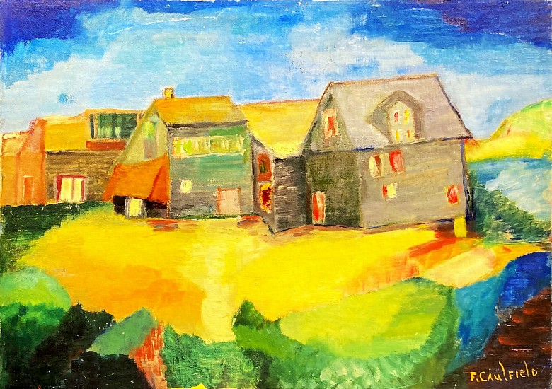 Fannie Caulfield, Fauve Landscape with Houses
Oil on Board