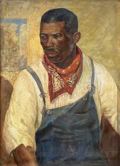 Carl Krafft, African American Gentleman with Red Bandana
Oil on Canvas