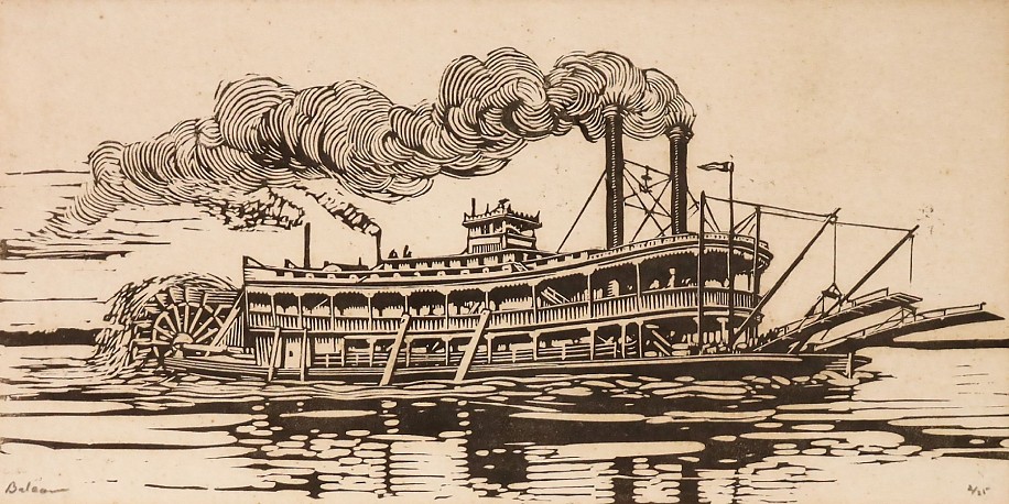 Lowell Leroy Balcum, Steamboat
Woodcut