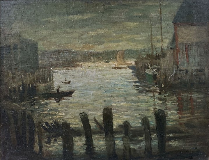 Gustav Goetsch, Harbor at Evening Tide
Oil on Masonite