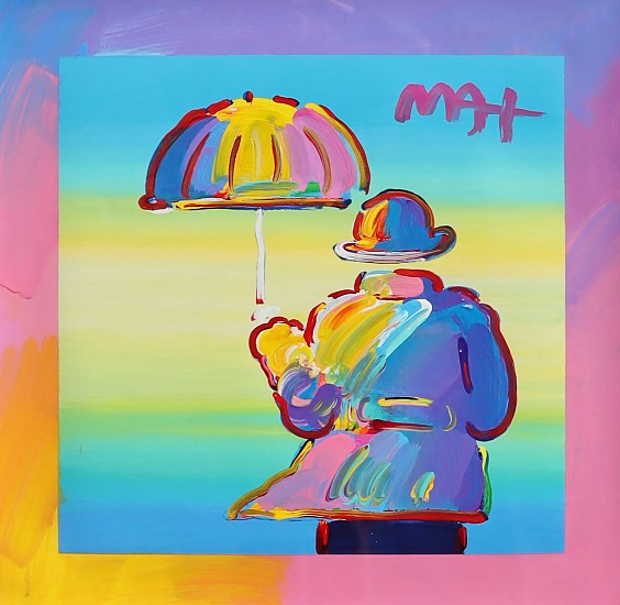 Peter Max, Umbrella Man
Over-Painted Serigraph