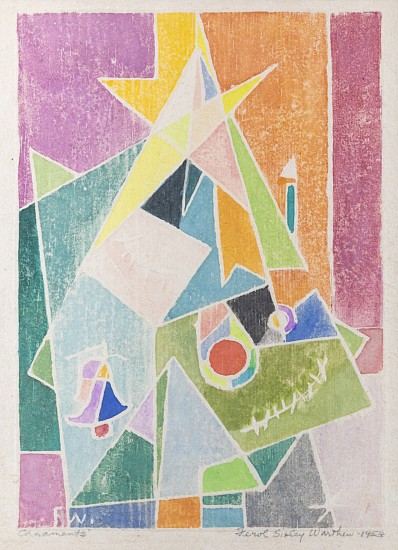 Ferol Sibley Warthen, Ornaments
1953, Color Woodblock