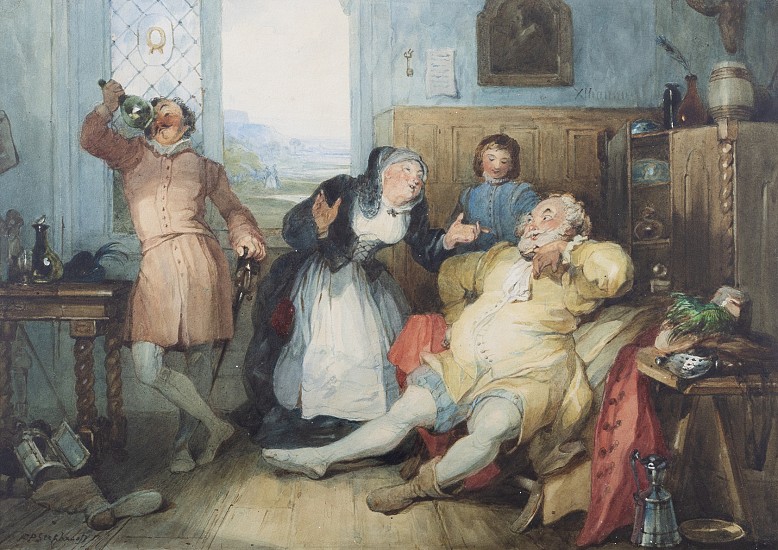 Francis Phillip Stephanoff, Falstaff and Mistress Quickly
Watercolor