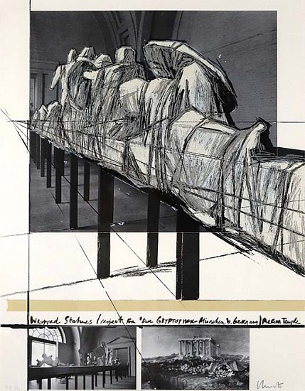 Christo, Wrapped Statues/West Germany
Screenprint