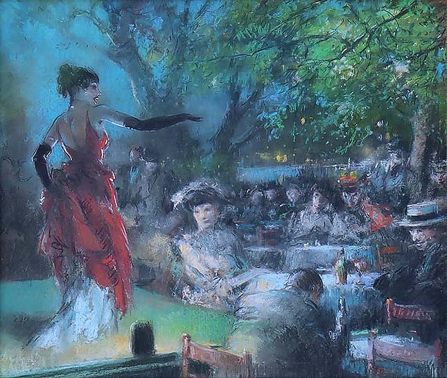 Everett Shinn, Outdoor Stage, Paris
1902, Pastel on Paper