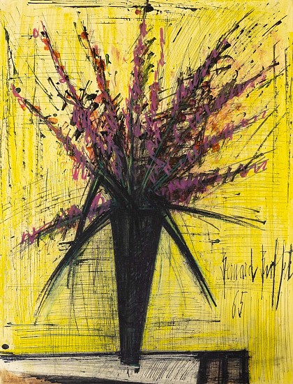 Bernard Buffet, Fleurs Rouge, Fond Jaune
1965, Oil on Panel