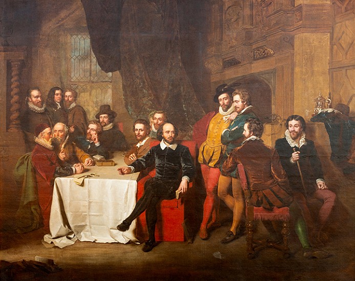 John Faed, Shakespeare and Friends at the Mermaid Tavern
Oil on Canvas