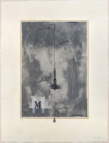 Jasper  Johns, M (ULAE 113)
1972, Lithograph