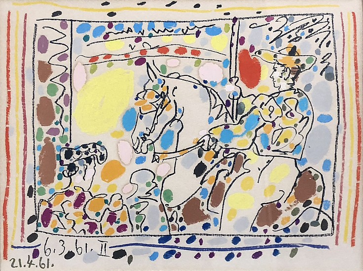 Pablo Picasso, Figure on Horseback
1961, Pochior Print