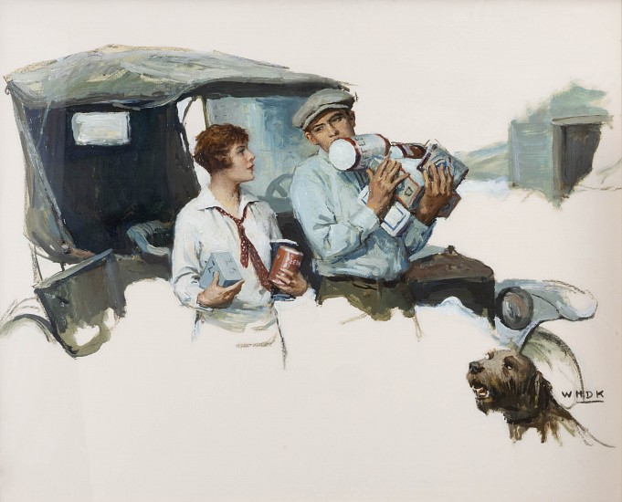 William Henry Dethlef Koerner, Returning from the General Store
Oil on Panel
