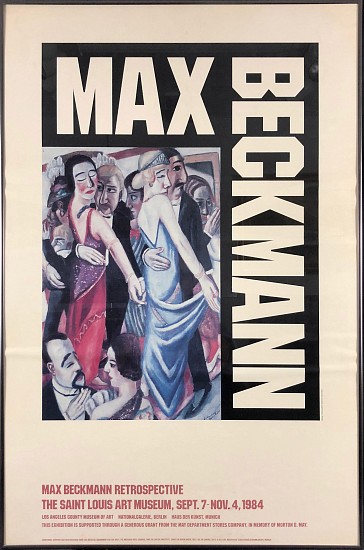 Max Beckmann, SLAM Retrospective Poster
Color Lithograph Poster