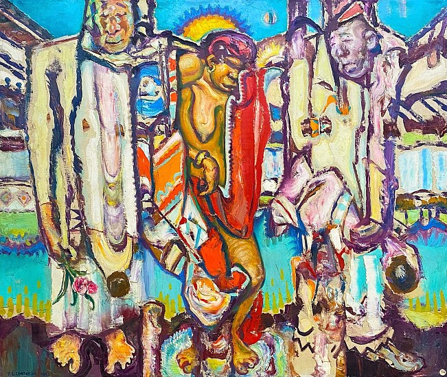 Fred Green Carpenter, Primitive Suitors
1945, Oil on Canvas