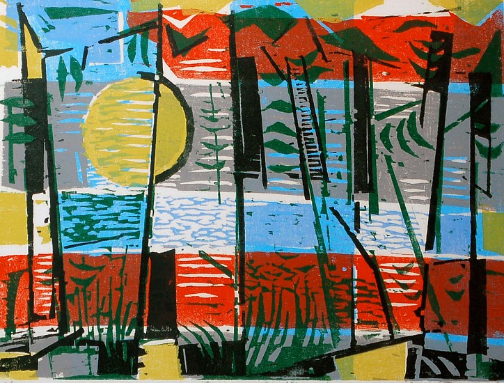 Werner Drewes, Shimmering Waters
Woodblock