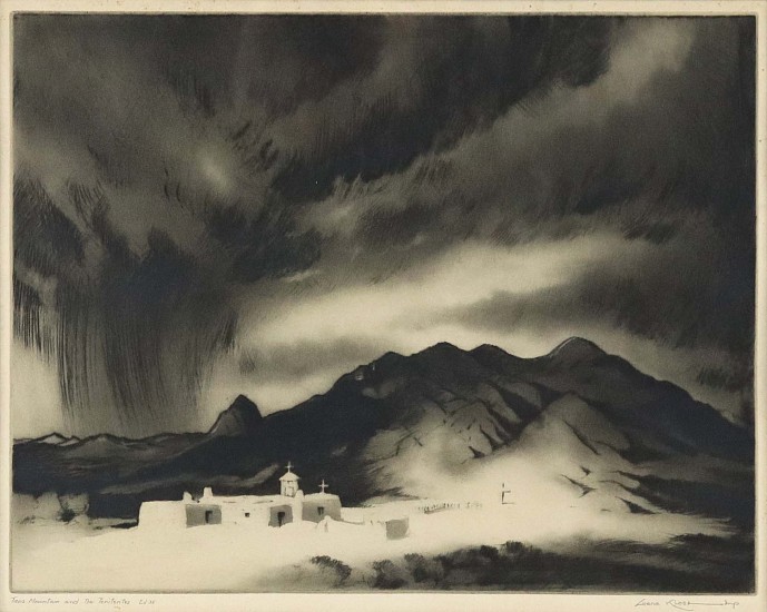 Gene Kloss, Toas Mountains and Penitentes
Drypoint Etching