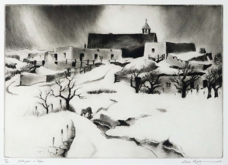 Gene Kloss, Yesteryear in Talpa
Etching